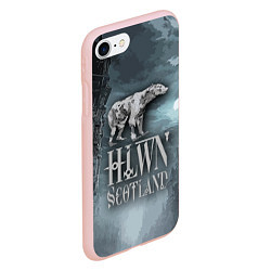 Чехол iPhone 7/8 матовый Bear- zombie - halloween Scotland, цвет: 3D-светло-розовый — фото 2