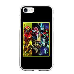 Чехол iPhone 7/8 матовый Evangelion anime, цвет: 3D-белый