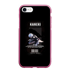 Чехол iPhone 7/8 матовый Tokyo Ghoul: Kaneki Ken, цвет: 3D-малиновый