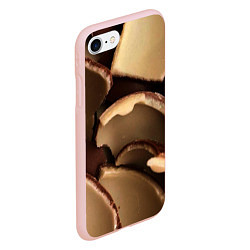 Чехол iPhone 7/8 матовый Кусочки шоколадных яйиц, цвет: 3D-светло-розовый — фото 2
