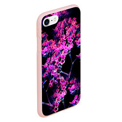 Чехол iPhone 7/8 матовый Цветочки арт, цвет: 3D-светло-розовый — фото 2