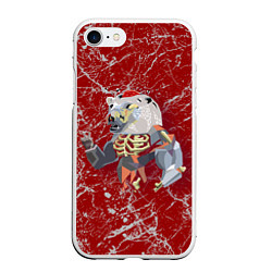 Чехол iPhone 7/8 матовый Bear-zombie - Halloween, цвет: 3D-белый