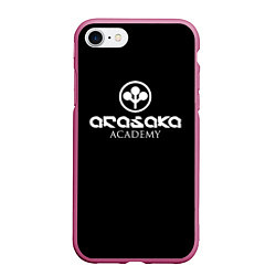 Чехол iPhone 7/8 матовый Киберпанк - Arasaka Academy, цвет: 3D-малиновый