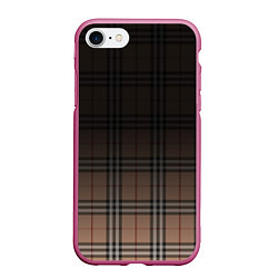 Чехол iPhone 7/8 матовый Tartan gradient, цвет: 3D-малиновый
