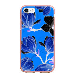 Чехол iPhone 7/8 матовый Растительная композиция - минимализм, цвет: 3D-светло-розовый