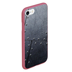 Чехол iPhone 7/8 матовый Стальные пластины, цвет: 3D-малиновый — фото 2