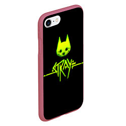 Чехол iPhone 7/8 матовый Stray green neon, цвет: 3D-малиновый — фото 2