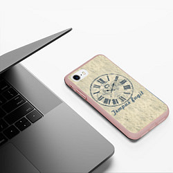 Чехол iPhone 7/8 матовый Часы тикают- время бежит, цвет: 3D-светло-розовый — фото 2