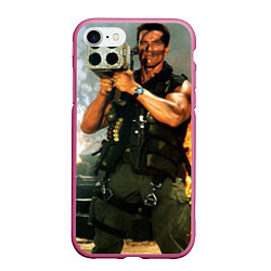 Чехол iPhone 7/8 матовый Базука Арнольда мем, цвет: 3D-малиновый