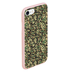 Чехол iPhone 7/8 матовый Камуфляж Woodland мелкий, цвет: 3D-светло-розовый — фото 2