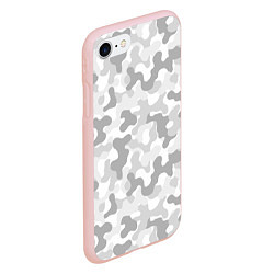 Чехол iPhone 7/8 матовый Камуфляж цифра светло-серый крупный, цвет: 3D-светло-розовый — фото 2