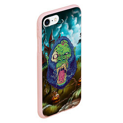 Чехол iPhone 7/8 матовый Зомби горилла, цвет: 3D-светло-розовый — фото 2