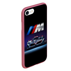 Чехол iPhone 7/8 матовый BMW M Performance Motorsport, цвет: 3D-малиновый — фото 2