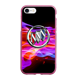 Чехол iPhone 7/8 матовый Buick - emblem - element, цвет: 3D-малиновый