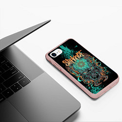 Чехол iPhone 7/8 матовый Slipknot monster, цвет: 3D-светло-розовый — фото 2