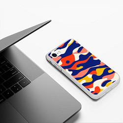Чехол iPhone 7/8 матовый Камуфляж нестандартной расцветки, цвет: 3D-белый — фото 2