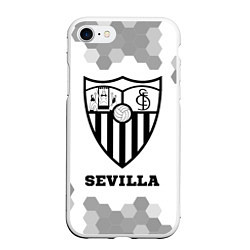 Чехол iPhone 7/8 матовый Sevilla sport на светлом фоне, цвет: 3D-белый