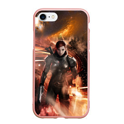 Чехол iPhone 7/8 матовый Mass Effect N7 - Jane Shepard