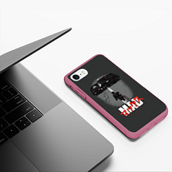 Чехол iPhone 7/8 матовый Mad Max and Akira, цвет: 3D-малиновый — фото 2