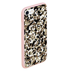 Чехол iPhone 7/8 матовый Камуфляж зимний лес - мелкий, цвет: 3D-светло-розовый — фото 2