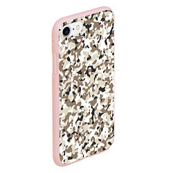 Чехол iPhone 7/8 матовый Камуфляж зима мелкий, цвет: 3D-светло-розовый — фото 2