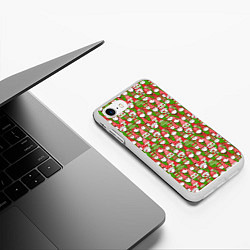 Чехол iPhone 7/8 матовый Рождественские гномы, цвет: 3D-белый — фото 2