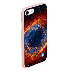 Чехол iPhone 7/8 матовый Космическое галактическое око, цвет: 3D-светло-розовый — фото 2