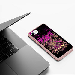 Чехол iPhone 7/8 матовый Slipknot pink, цвет: 3D-светло-розовый — фото 2