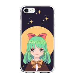 Чехол iPhone 7/8 матовый Девочка аниме - Anime girl, цвет: 3D-белый