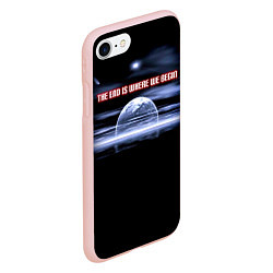 Чехол iPhone 7/8 матовый Thousand Foot Krutch - The End Is Where We Begin, цвет: 3D-светло-розовый — фото 2