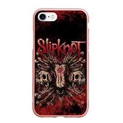 Чехол iPhone 7/8 матовый Horror Slipknot, цвет: 3D-светло-розовый