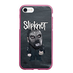 Чехол iPhone 7/8 матовый Dark Slipknot, цвет: 3D-малиновый