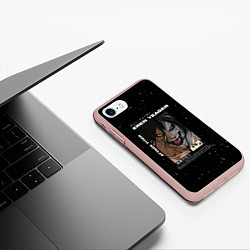 Чехол iPhone 7/8 матовый Attack on Titan Eren Yeager, цвет: 3D-светло-розовый — фото 2