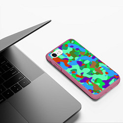 Чехол iPhone 7/8 матовый Абстракция цвета, цвет: 3D-малиновый — фото 2