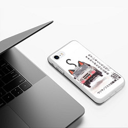 Чехол iPhone 7/8 матовый Неко УАЗ, цвет: 3D-белый — фото 2