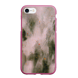 Чехол iPhone 7/8 матовый Абстрактный туман и следы красок, цвет: 3D-малиновый
