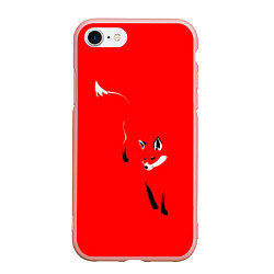 Чехол iPhone 7/8 матовый Красная лиса, цвет: 3D-светло-розовый