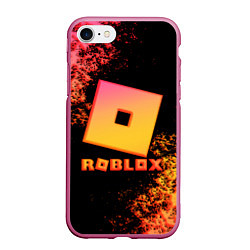 Чехол iPhone 7/8 матовый Roblox logo gradient, цвет: 3D-малиновый