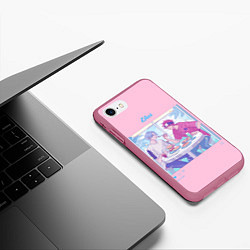 Чехол iPhone 7/8 матовый Ланга и Рэки инста, цвет: 3D-малиновый — фото 2