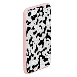Чехол iPhone 7/8 матовый Далматин - текстура, цвет: 3D-светло-розовый — фото 2
