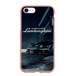 Чехол iPhone 7/8 матовый Lamborghini - power - Italy, цвет: 3D-светло-розовый