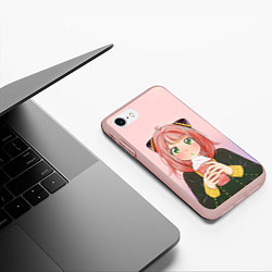 Чехол iPhone 7/8 матовый Милашка Аня Форджер - Семья шпиона, цвет: 3D-светло-розовый — фото 2