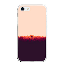Чехол iPhone 7/8 матовый Контрастный пейзаж, цвет: 3D-белый