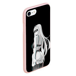 Чехол iPhone 7/8 матовый Waifu Zero Two, цвет: 3D-светло-розовый — фото 2