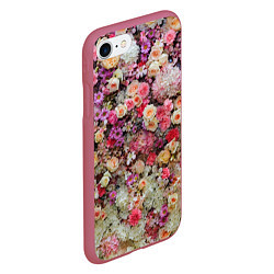 Чехол iPhone 7/8 матовый Бутоны роз, цвет: 3D-малиновый — фото 2