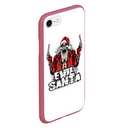 Чехол iPhone 7/8 матовый Злой Санта, цвет: 3D-малиновый — фото 2