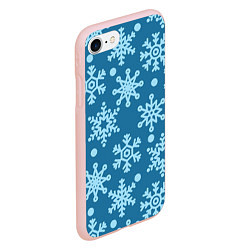 Чехол iPhone 7/8 матовый Blue snow, цвет: 3D-светло-розовый — фото 2