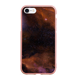 Чехол iPhone 7/8 матовый Космос и множество звёзды, цвет: 3D-светло-розовый