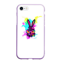 Чехол iPhone 7/8 матовый Rabbit casuall, цвет: 3D-сиреневый