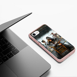Чехол iPhone 7/8 матовый Бар ассасинов, цвет: 3D-светло-розовый — фото 2
